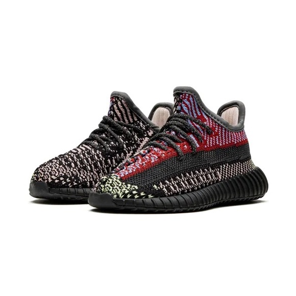 Yeezy Kids Sneakers - Black, Red, Green - Picture 1 of 10